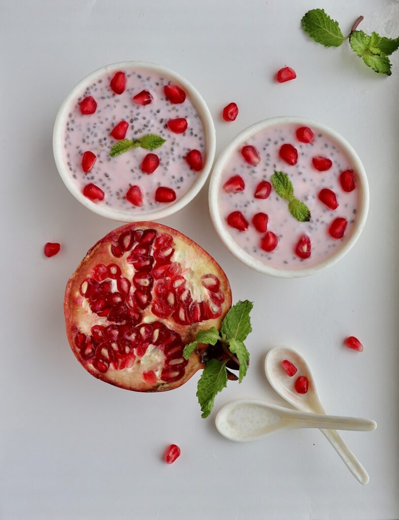 Pomegranate chia pudding