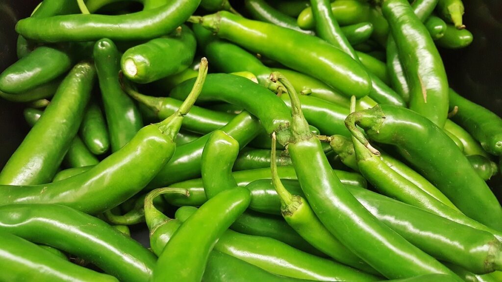 Green serrano peppers